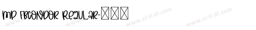 MP FBCondor Regular字体转换
